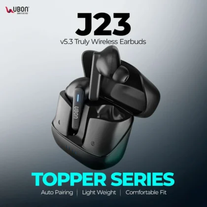 UBON J23 Topper Series: Premium Truly Wireless Earbuds with 36 Hours Playtime & Noise Isolation Features