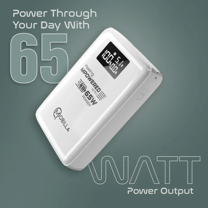MPower Z1: Laptop Charging Powerbank with 65W Power Output - Image 2