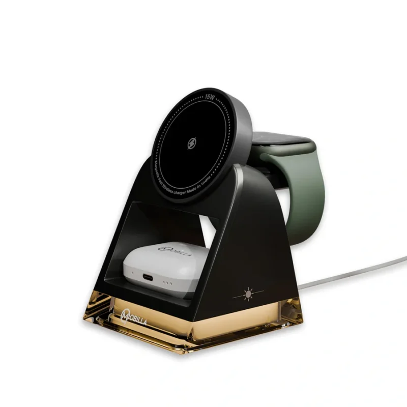 MCharge Fusion (Black): 3 in 1 Magnetic Wireless Charger With 23W Combined Wireless Output - Image 2