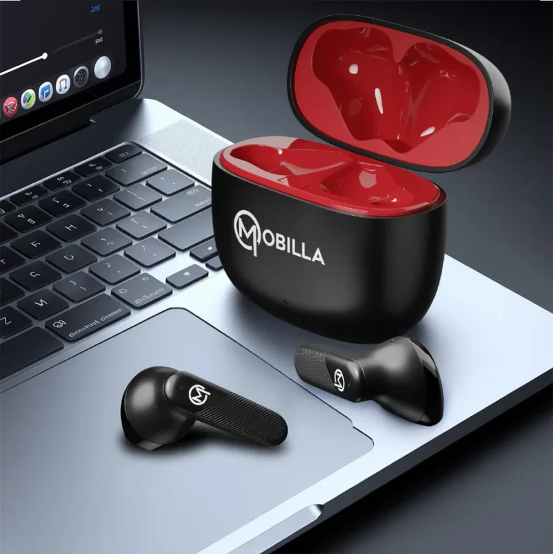 MBuds 106: Earbuds With 25 Hours Of Music Playtime blackred - Image 2