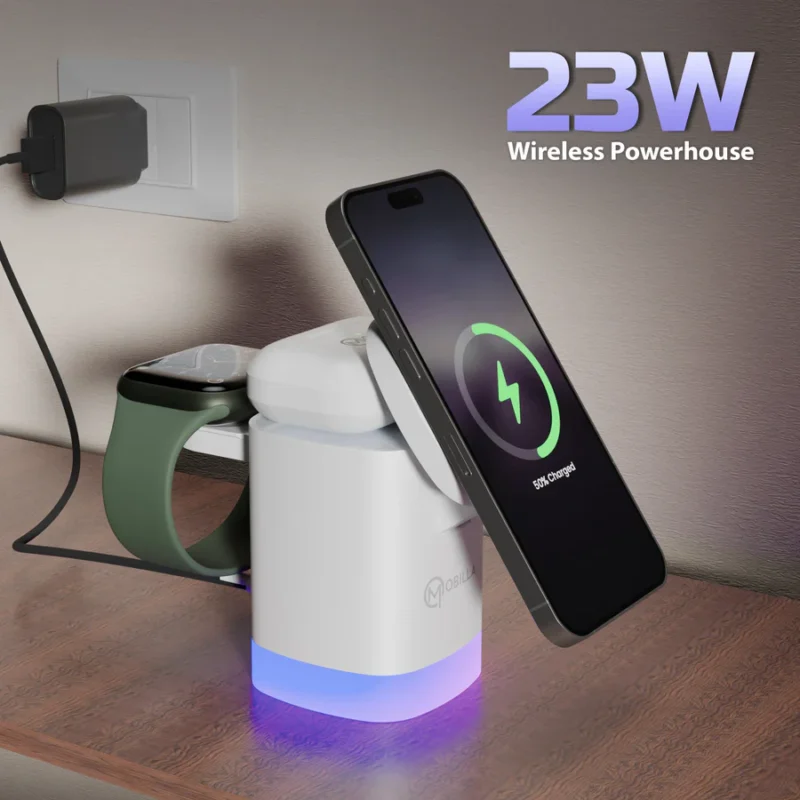 MCharge Volt: 3 in 1 Wirless Charger | 23W Wirless Charging - Image 2